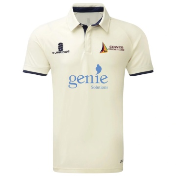 Ergo Cricket Shirt - Short Sleeve : Navy Trim
