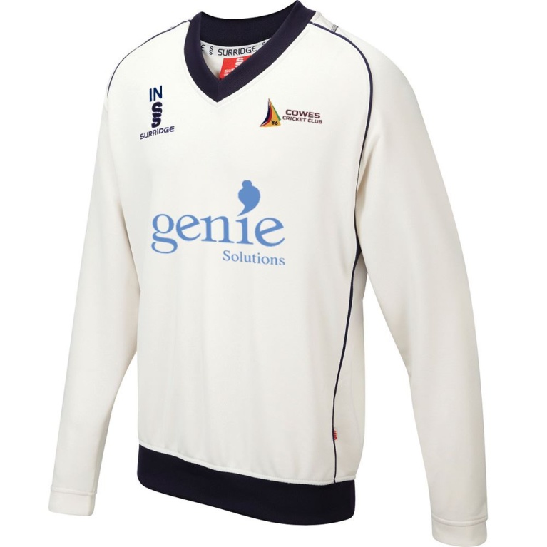 Cowes CC Long Sleeve Sweater Navy Trim