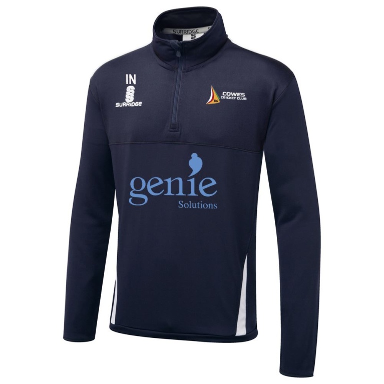 Cowes CC Blade Performance Top Navy/White